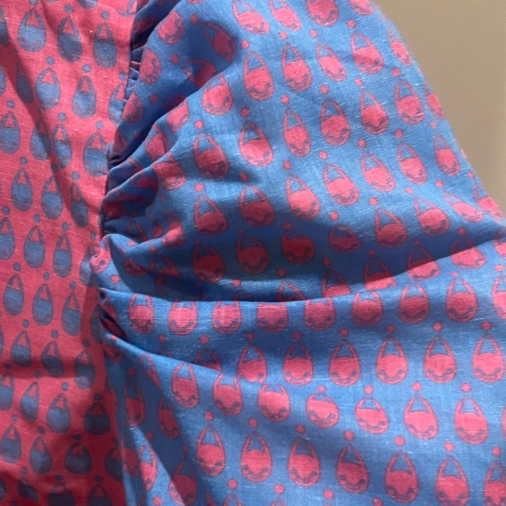 Vibrant Pink and Blue Sheridan French Women's Blouse size M - Picture 8 of 8